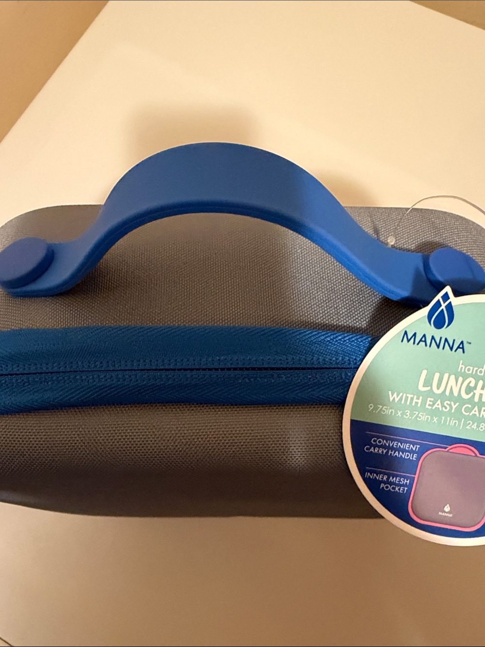 Anna Gray Insulated Lunch Bag with White Logo - Picture 4 of 9